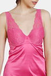 Zivame Satin Babydoll With Bikini Set - Ibis Rose — thumbnail 5