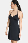 Zivame Lace N Mesh Babydoll With Thong - Anthracite — thumbnail 2