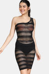 Zivame Lace N Mesh Skin Fit Babydoll - Black — thumbnail 1