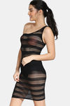 Zivame Lace N Mesh Skin Fit Babydoll - Black — thumbnail 2