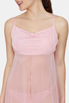Zivame Jacquard Scrolls Babydoll With Thong - Rose Tan — thumbnail 5