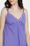 Zivame Ruby Spark Babydoll With Thong - Purple Corallite — thumbnail 5