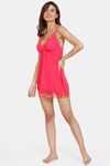 Zivame Ruby Sparks Babydoll With Thong - Virtual Pink — thumbnail 4