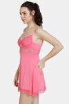 Zivame Beautiful Basic Knit Poly Babydoll - Pink Lemonade — thumbnail 2