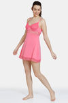 Zivame Beautiful Basic Knit Poly Babydoll - Pink Lemonade — thumbnail 4