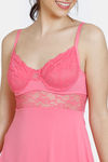 Zivame Beautiful Basic Knit Poly Babydoll - Pink Lemonade — thumbnail 5