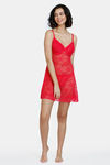 Zivame Beautiful Basic Knit Poly Babydoll - Rose Red — thumbnail 4