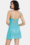 Zivame Lace N Mesh Babydoll With Thong - Ceramic — thumbnail 3
