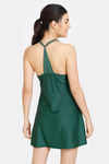 Zivame Non Padded Wirefree Relaxed Fit Lace Babydoll With Bikini Panty - Dark Green — thumbnail 3