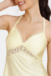 Zivame Non Padded Wirefree Relaxed Fit Lace Babydoll With Bikini Panty - Mellow Yellow — thumbnail 5