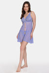 Zivame Primrose Lace Babydoll With Thong - Jacaranda — thumbnail 4