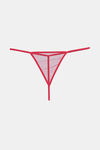 Zivame Lace N Mesh Babydoll With Thong - Red — thumbnail 6