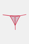 Zivame Lace N Mesh Babydoll With Thong - Red — thumbnail 7
