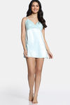 Zivame Silk N Satin Babydoll with Thong - Mint — thumbnail 2