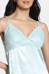 Zivame Silk N Satin Babydoll with Thong - Mint — thumbnail 5