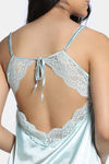 Zivame Silk N Satin Babydoll with Thong - Mint — thumbnail 6