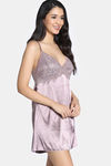 Zivame Silk N Satin Babydoll With Thong - Nutmeg — thumbnail 2