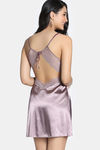 Zivame Silk N Satin Babydoll With Thong - Nutmeg — thumbnail 3
