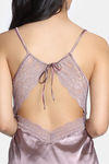 Zivame Silk N Satin Babydoll With Thong - Nutmeg — thumbnail 6