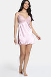 Zivame Silk N Satin Babydoll with Thong - Rosegold — thumbnail 2
