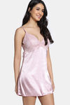 Zivame Silk N Satin Babydoll with Thong - Rosegold — thumbnail 3