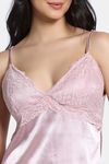 Zivame Silk N Satin Babydoll with Thong - Rosegold — thumbnail 5