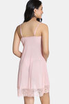 Zivame Lace N Mesh Babydoll With Thong - Peach — thumbnail 3