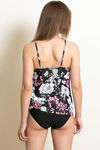 Zivame Padded Tankini Set - Black N Print — thumbnail 3