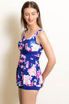 Zivame Flared Tankini Set- Blue N Print — thumbnail 2