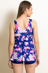 Zivame Flared Tankini Set- Blue N Print — thumbnail 3