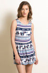 Zivame Slip-On Swimdress- White N Print — thumbnail 1