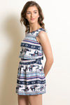 Zivame Slip-On Swimdress- White N Print — thumbnail 2