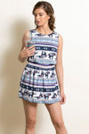 Zivame Slip-On Swimdress- White N Print — thumbnail 4