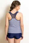 Zivame Padded Tankini Set- Blue N Print — thumbnail 3