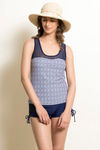 Zivame Padded Tankini Set- Blue N Print — thumbnail 4