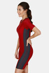 Zivame Knee Length Swim Swimsuit With Removable Padding - Burgundy — thumbnail 2