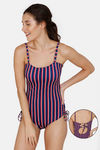 Zivame Slip On One-Piece Swimsuit - Sky Blue — thumbnail 1