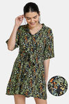 Zivame Resort Printed Beach Romper -Black — thumbnail 1