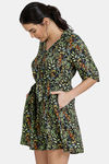 Zivame Resort Printed Beach Romper -Black — thumbnail 2
