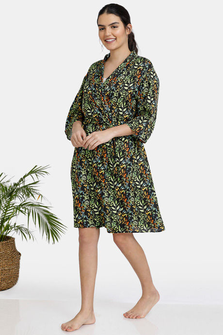 Zivame Resort Printed Cover-Up -Black — image 2