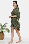 Zivame Resort Printed Beach Romper -Black — thumbnail 2