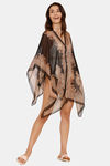 Zivame Floral Swim Cover-Up - Black — thumbnail 1