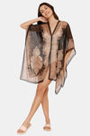 Zivame Floral Swim Cover-Up - Black — thumbnail 2