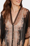 Zivame Floral Swim Cover-Up - Black — thumbnail 4