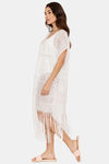 Zivame Lace N Mesh Swim Cover-Up - White — thumbnail 2