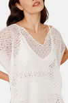 Zivame Lace N Mesh Swim Cover-Up - White — thumbnail 4