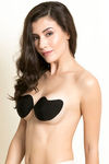 Zivame Padded Non Wired Low Coverage Stick On Bra-Black — thumbnail 2