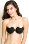 Zivame Padded Non Wired Low Coverage Stick On Bra-Black — thumbnail 4
