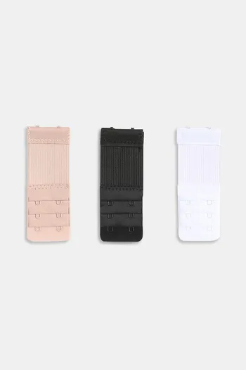model image of Zivame (Pack of 3) Bra Hook Extenders - Black Skin White