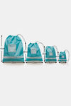 Zivame Travel Pouch (Pack Of 4) - Aqua Blue — thumbnail 4